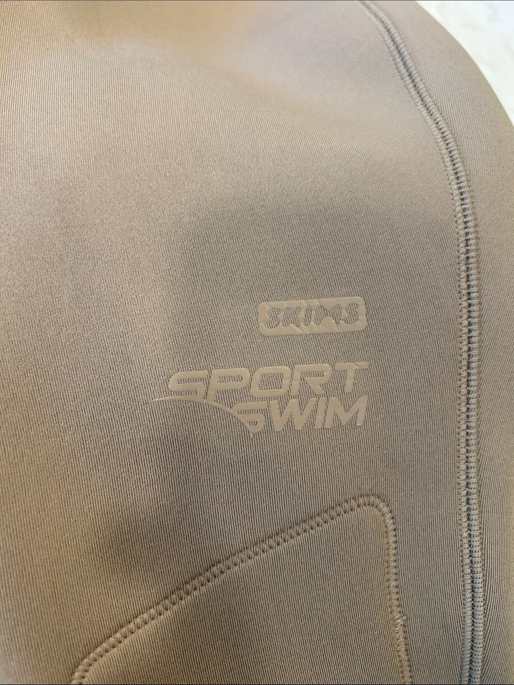 NWT SKIMS Sport Swim Sleek High-Waist Wetsuit Scuba Pants in Taupe